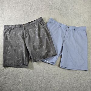 ADIDAS ALL OVER‎ PRINT SHORTS GOLF SZ 38 12" INSEAM ADVISORY & ULTIMATE 365
